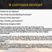 Customer reviews. "perfect for  our big day." "one of my favorite wedding purchases" "Grooms party approved." "Fast, friendly and fantastic"